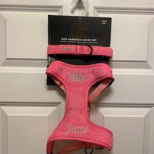Juicy Couture Dog Harness & Leash Set